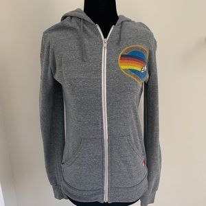 Aviator Nation Grey Zip-Up Hoodie